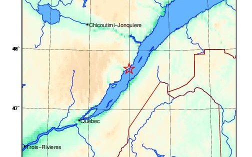 Léger tremblement de terre dans Charlevoix et le Kamouraska