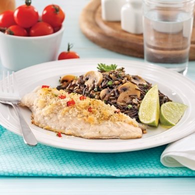 5 ingrédients/15 minutes: Filets de vivaneau, crumble piment thaï et lime