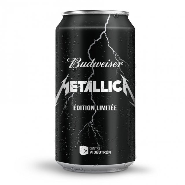 La bière Budweiser spécial Metallica