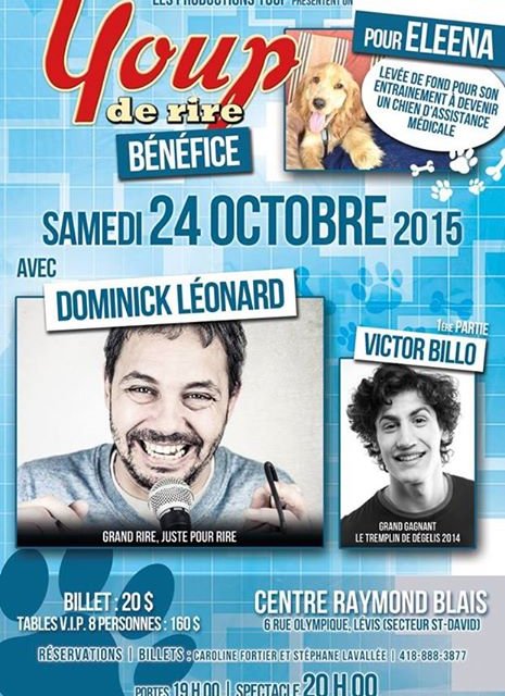 Soirée bénéfice avec les humoristes de la relève
