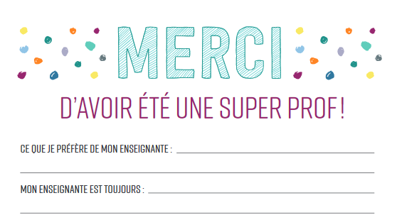 Merci, prof!