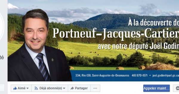 Le compte Facebook du député de Portneuf-Jacques-Cartier Joel Godin a été piraté