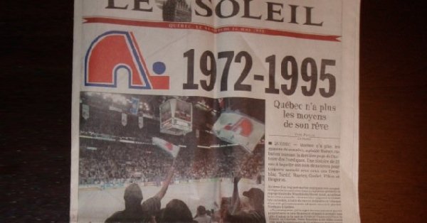 Il y a 25 ans aujourd'hui, les Nordiques quittaient Québec